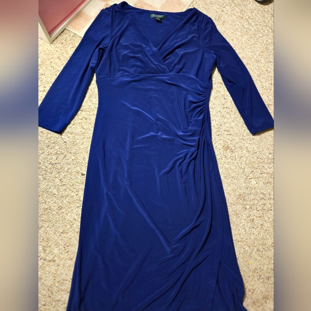 Ralph Lauren Royal Purple Long Sleeve Dress